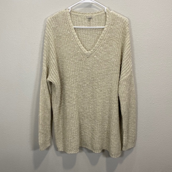 Ecote v neck sweater open knit loose fit oversized - Picture 1 of 11